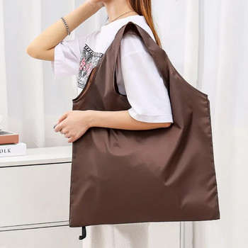 Дамска чанта за пазаруване през рамо Сгъваема чанта за хранителни стоки с голям капацитет Екологични преносими чанти за многократна употреба Удобни чанти