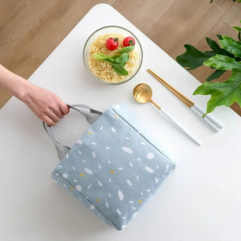 1PC Свежи хладилни чанти Водоустойчиви найлонови преносими цип Термални оксфордски чанти за обяд Дамска удобна кутия за обяд Tote чанти за храна