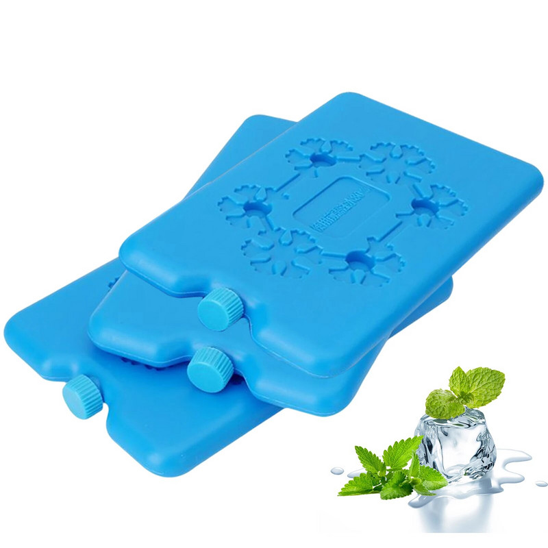 3 gab. Ceļojumu piknika ledus pakas bez smaržas, ilgstošas pusdienu maisiņiem Svaiga pārtika atkārtoti lietojama īpaši plāna automašīnai pārnēsājama gluda virsma