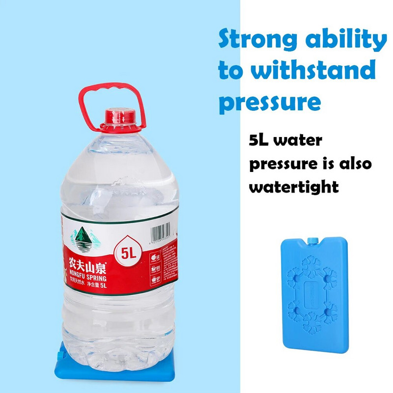 3 gab. Ceļojumu piknika ledus pakas bez smaržas, ilgstošas pusdienu maisiņiem Svaiga pārtika atkārtoti lietojama īpaši plāna automašīnai pārnēsājama gluda virsma