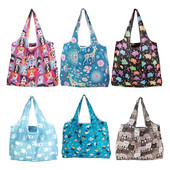 1kom sklopiva torba za kupnju Višekratna putna torba za kupovinu Ekološki prihvatljiva torba sa slatkim životinjskim printom u supermarketu