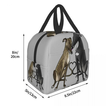 Προσαρμοσμένο Greyhound Whippet Sighthound Dog τσάντα μεσημεριανού γεύματος Γυναικείες θερμές μονωμένες κούπες για μεσημεριανό γεύμα για παιδιά σχολικής ηλικίας