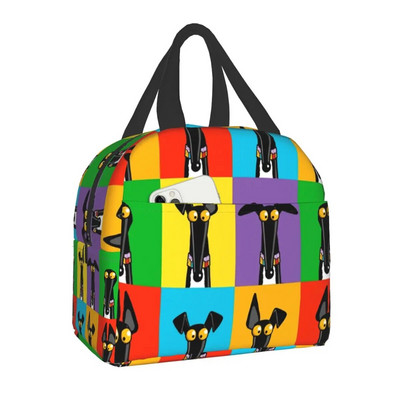 Pielāgotas kurtu vipets vēja suns suņu pusdienu soma sievietēm, siltas, dzesētājas izolētas pusdienu kastes bērniem skolas bērniem