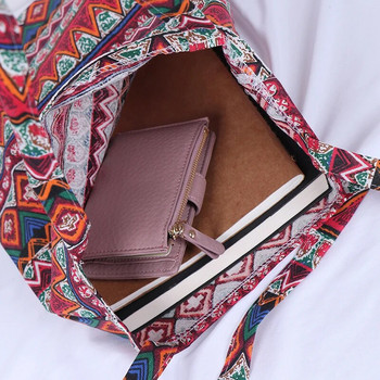 Lady Knitting Bohemian Boho Chic Tote Bag Дамска плетена на една кука вълнена отворена пазарска чанта с горна дръжка 2023 Дамска ежедневна чанта
