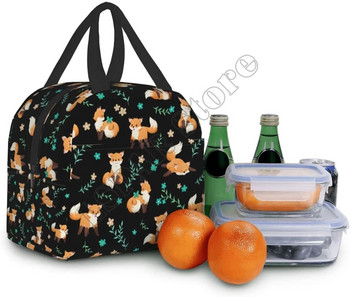 Чанта за обяд Fox за жени Мъже Изолирана кутия за обяд Миещ се контейнер за обяд Cooler Tote Bag Многократна употреба Кутия за обяд Кутия за офис работа