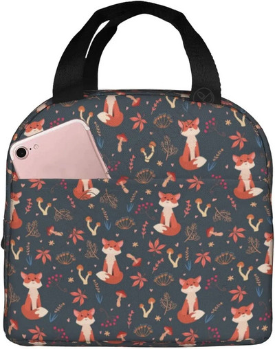 Fox torba za ručak za žene, muškarce, izolirana kutija za ručak, periva posuda za ručak, rashladna torba, višekratna kutija za ručak, kutija za uredski rad