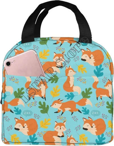 Fox torba za ručak za žene, muškarce, izolirana kutija za ručak, periva posuda za ručak, rashladna torba, višekratna kutija za ručak, kutija za uredski rad