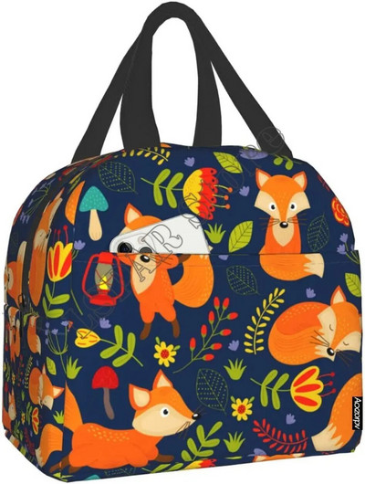 Fox torba za ručak za žene, muškarce, izolirana kutija za ručak, periva posuda za ručak, rashladna torba, višekratna kutija za ručak, kutija za uredski rad