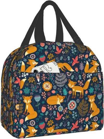 Fox torba za ručak za žene, muškarce, izolirana kutija za ručak, periva posuda za ručak, rashladna torba, višekratna kutija za ručak, kutija za uredski rad