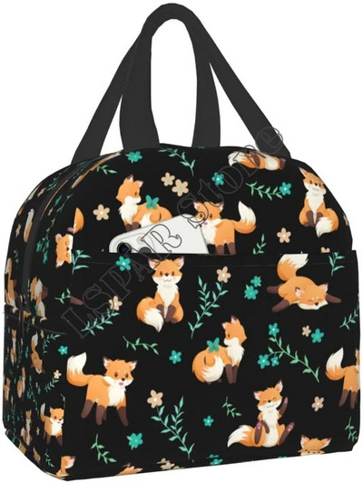 Fox torba za ručak za žene, muškarce, izolirana kutija za ručak, periva posuda za ručak, rashladna torba, višekratna kutija za ručak, kutija za uredski rad