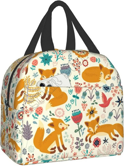 Fox torba za ručak za žene, muškarce, izolirana kutija za ručak, periva posuda za ručak, rashladna torba, višekratna kutija za ručak, kutija za uredski rad