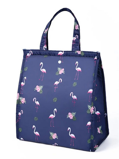 Ūdensizturīgs salokāms rokas pusdienu termiskais maisiņš Alumīnija folijas izolācija Lielas ietilpības uzglabāšanas pusdienu kastes Bento maisiņš