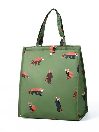 Ūdensizturīgs salokāms rokas pusdienu termiskais maisiņš Alumīnija folijas izolācija Lielas ietilpības uzglabāšanas pusdienu kastes Bento maisiņš