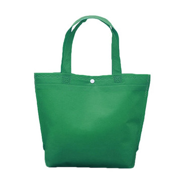 Пазарска чанта със сгъваеми копчета за многократна употреба Плътна нетъкана торбичка за хранителни стоки Дамска чанта за съхранение при пътуване Екологични чанти
