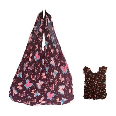 Plisēts maisiņš Atkārtoti lietojami glabāšanas iepirkumu maisiņi Videi draudzīgi salokāmi liela ietilpība rokas modes burvju stiepšanās soma