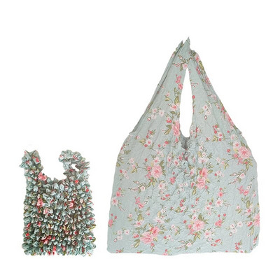 Plisēts maisiņš Atkārtoti lietojami glabāšanas iepirkumu maisiņi Videi draudzīgi salokāmi liela ietilpība rokas modes burvju stiepšanās soma