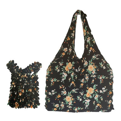 Plisēts maisiņš Atkārtoti lietojami glabāšanas iepirkumu maisiņi Videi draudzīgi salokāmi liela ietilpība rokas modes burvju stiepšanās soma