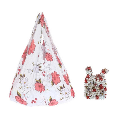 Plisēts maisiņš Atkārtoti lietojami glabāšanas iepirkumu maisiņi Videi draudzīgi salokāmi liela ietilpība rokas modes burvju stiepšanās soma