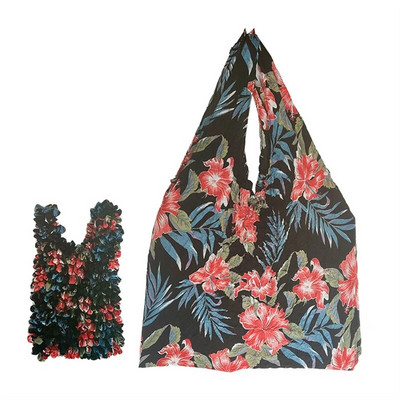 Plisēts maisiņš Atkārtoti lietojami glabāšanas iepirkumu maisiņi Videi draudzīgi salokāmi liela ietilpība rokas modes burvju stiepšanās soma