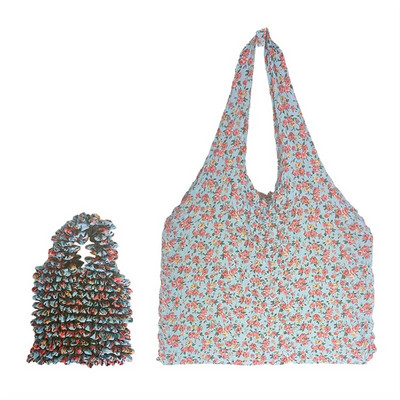 Plisēts maisiņš Atkārtoti lietojami glabāšanas iepirkumu maisiņi Videi draudzīgi salokāmi liela ietilpība rokas modes burvju stiepšanās soma