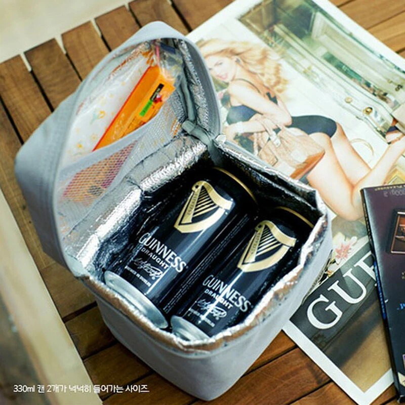 Jauni praktiski mazi pārnēsājami ūdensnecaurlaidīgi aukstummaisi kannas vīna pārtika svaigi uzglabājams ledus maiss siltumizolācija piknika pusdienu kaste soma