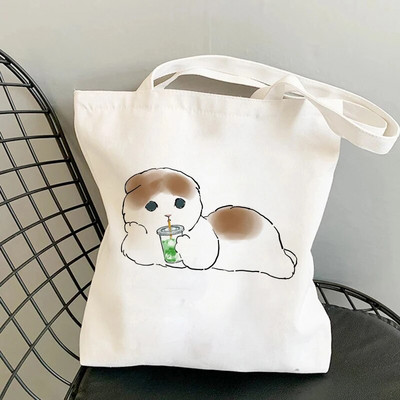 Sieviešu audekla iepirkumu soma Studentu grāmatu soma Sieviešu audekla auduma plecu soma Eko rokassomiņa Atkārtoti lietojamas pārtikas preču veikalu somas