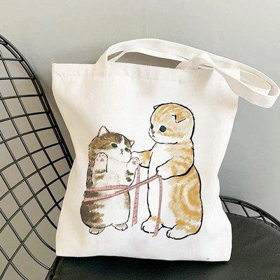 Sieviešu audekla iepirkumu soma Studentu grāmatu soma Sieviešu audekla auduma plecu soma Eko rokassomiņa Atkārtoti lietojamas pārtikas preču veikalu somas