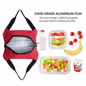Модна преносима изолирана платнена чанта за обяд Aosbos 2020 Термални чанти за храна за пикник за обяд за жени, деца, мъже, охладителна чанта за обяд