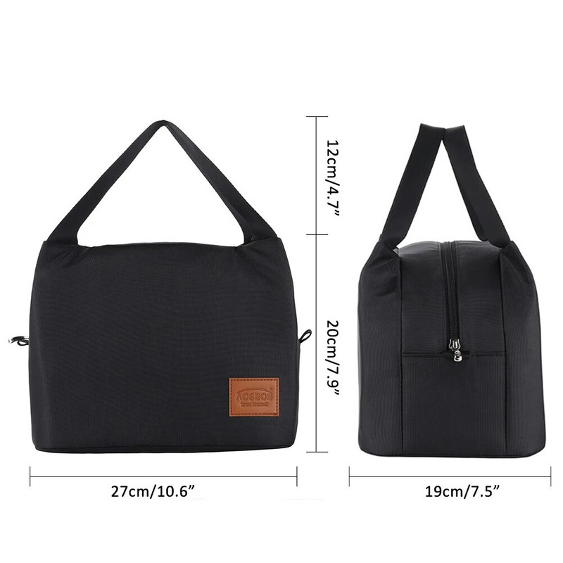 Aosbos Fashion pārnēsājama izolēta audekla pusdienu soma 2020. gada termiskā ēdiena piknika pusdienu soma sievietēm, bērniem, vīriešiem