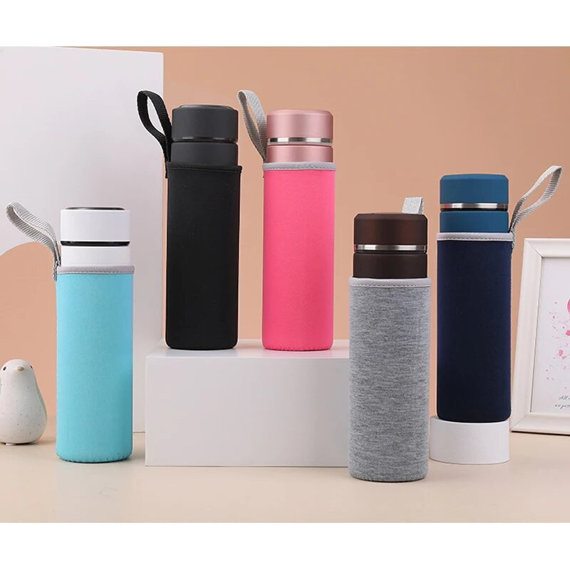 Φιλικό προς το περιβάλλον 420ml 550ml Εύχρηστη τσάντα θήκης για μπουκάλια από νεοπρένιο ιαματικό νερό, φορητή μόνωση αθλητικών κονσερβών Cooler Protector