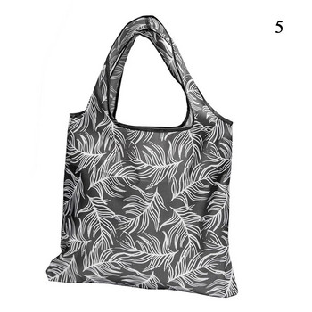 Моден печат Сгъваема екологична пазарска чанта Tote Сгъваема торбичка Дамски чанти Удобна чанта за хранителни стоки с голям капацитет