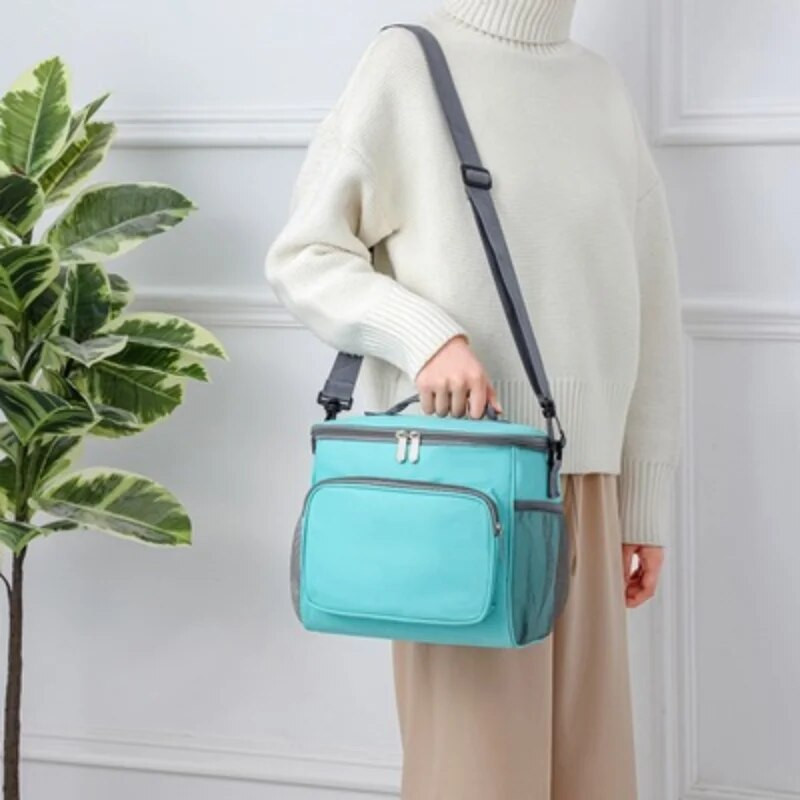 Oxfordi isoleeritud söögikott, suure mahutavusega välitingimustes kasutatav PEVA termiline piknikukast õlarihmaga veekindla jahutiga