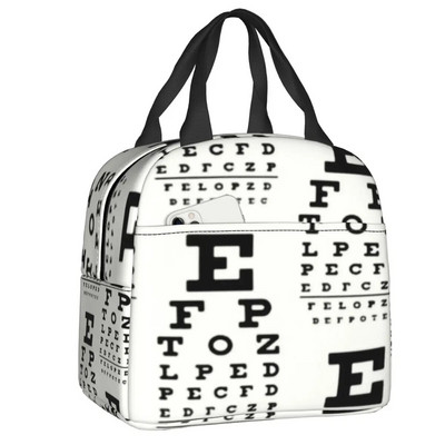 Smiješne naočale s tablicom za ispitivanje oka Kutije za ručak koje se mogu ponovno koristiti Ženske višenamjenske optičarke Optometričar Termalni hladnjak Torba za ručak za hranu