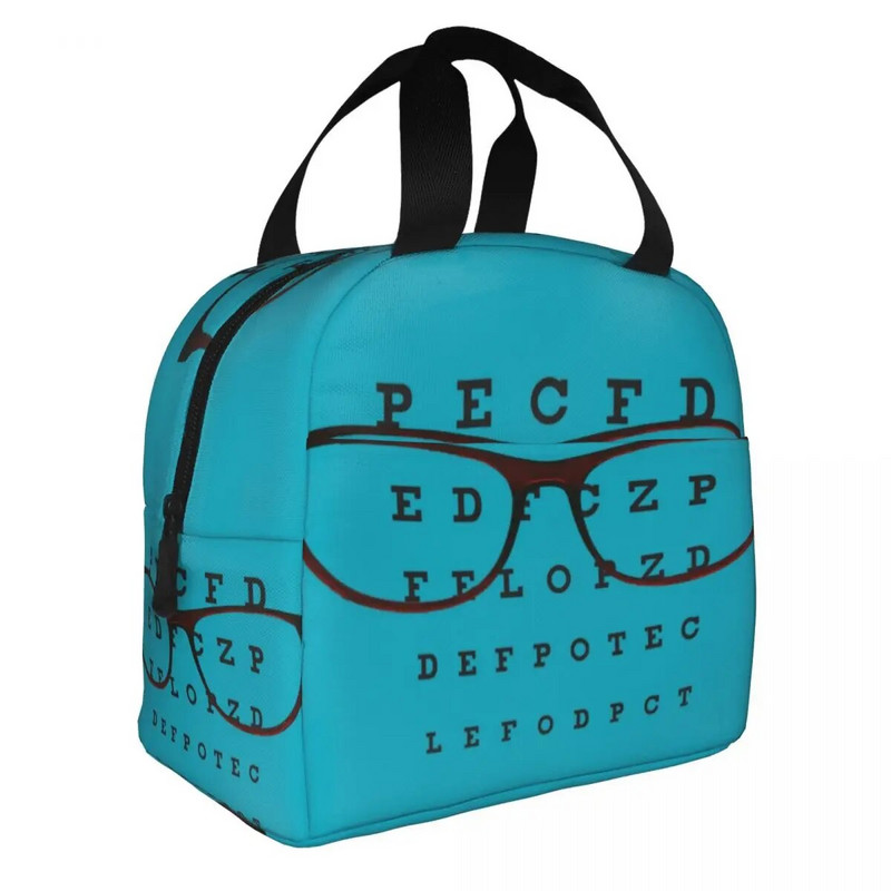 Smiješne naočale s tablicom za ispitivanje oka Kutije za ručak koje se mogu ponovno koristiti Ženske višenamjenske optičarke Optometričar Termalni hladnjak Torba za ručak za hranu