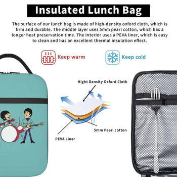 The Beatle Изолирани чанти за обяд Голяма термична чанта за многократна употреба Tote Lunch Box Office Travel Мъже Жени