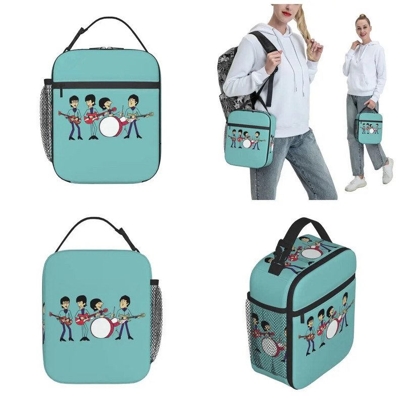 The Beatle Insulated Lunch Bags Μεγάλη επαναχρησιμοποιήσιμη θερμική τσάντα Tote μεσημεριανό Box Office Ταξίδια Άνδρες Γυναίκες