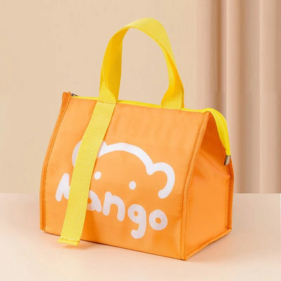 Unisex karikatūra Cute Tote pārtikas soma Pārnēsājama ūdensizturīga Oksfordas svaiga bieza pusdienu soma ar rāvējslēdzēju, termiska Oksfordas studentu pusdienu kaste