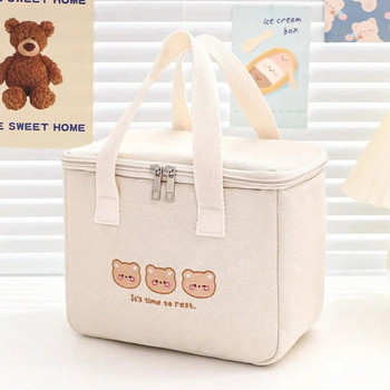 1PC - Проста ръчна изолирана чанта Ученическа чанта с кутия за хранене Офис чанта за храна Удебелена ръчна чанта