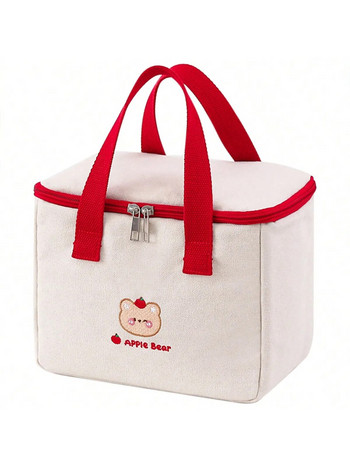 1PC - Проста ръчна изолирана чанта Ученическа чанта с кутия за хранене Офис чанта за храна Удебелена ръчна чанта