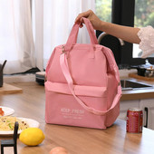 Lielas ietilpības sieviešu pusdienu somas, ūdensnecaurlaidīgas, izolētas plecu somas, kas paredzētas pusdienu kastēm piknikam, pārnēsājamas svaigas aukstuma somas 2024