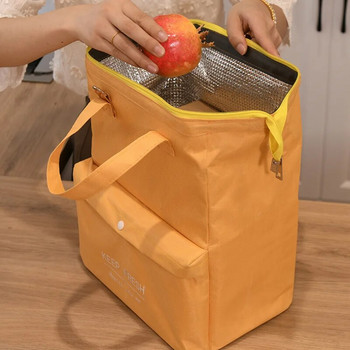 Чанта за обяд с голям капацитет Дамски водоустойчиви изолирани чанти през рамо през рамо за кутия за обяд Пикник Преносими пресни хладилни чанти 2024