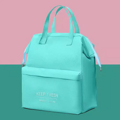 Lielas ietilpības sieviešu pusdienu somas, ūdensnecaurlaidīgas, izolētas plecu somas, kas paredzētas pusdienu kastēm piknikam, pārnēsājamas svaigas aukstuma somas 2024