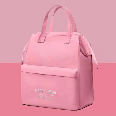 Lielas ietilpības sieviešu pusdienu somas, ūdensnecaurlaidīgas, izolētas plecu somas, kas paredzētas pusdienu kastēm piknikam, pārnēsājamas svaigas aukstuma somas 2024