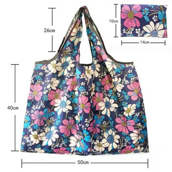 Пазарски чанти за многократна употреба Миещи се чанти за разни вещи Сгъваеми дамски чанти през рамо Пътни чанти Издръжлив и удебелен найлон