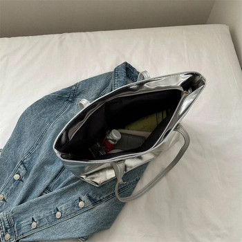 2024 Нови дамски чанти през рамо Ярки дамски чанти от изкуствена кожа Висококачествени ежедневни чанти под мишниците Едноцветни пазарски чанти