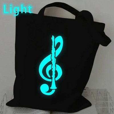 Sieviešu rokassomas Music Note Heartbeat Canvas Bag Smieklīga rokassomiņa pusaudžiem Modes somas dizaina zīmola sānu soma sievietēm