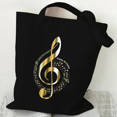 Sieviešu rokassomas Music Note Heartbeat Canvas Bag Smieklīga rokassomiņa pusaudžiem Modes somas dizaina zīmola sānu soma sievietēm
