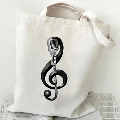 Sieviešu rokassomas Music Note Heartbeat Canvas Bag Smieklīga rokassomiņa pusaudžiem Modes somas dizaina zīmola sānu soma sievietēm