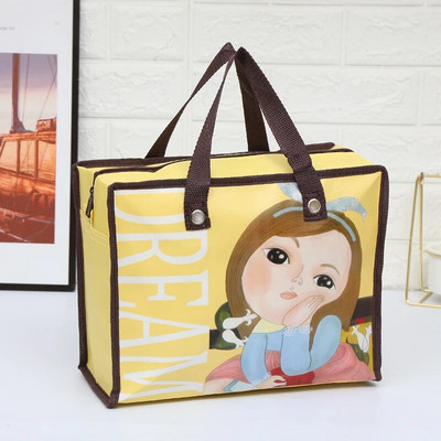 Κινούμενα σχέδια Επαναλήψιμες μη υφασμένες τσάντες αγορών Γυναικεία τσάντα τσάντας γυναικείας διαφήμισης Shopper Eco τσάντα ώμου