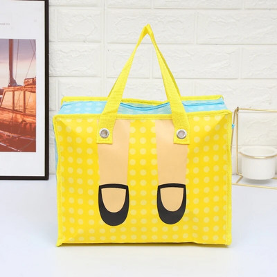 Κινούμενα σχέδια Επαναλήψιμες μη υφασμένες τσάντες αγορών Γυναικεία τσάντα τσάντας γυναικείας διαφήμισης Shopper Eco τσάντα ώμου